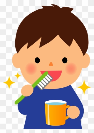 Child Boy Toothbrush Clipart - Toddler Clip Art - Png Download