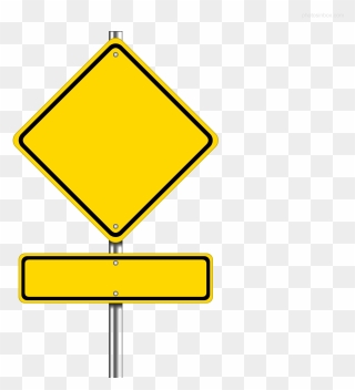 Blank Construction Sign Png Clipart - Blank Road Sign Clipart Transparent Png