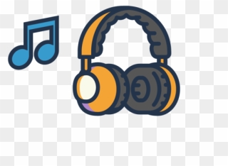 Headphones Clipart Cute, Headphones Cute Transparent - Musica - Png Download