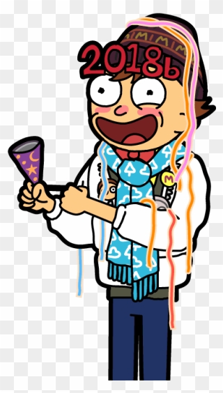 Pocket Mortys New Years Morty Clipart