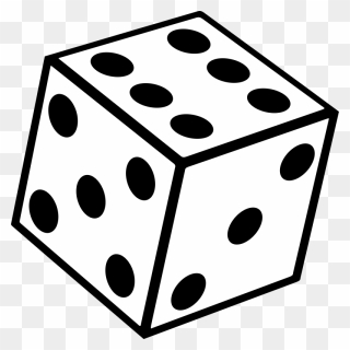 Six Sided Dice Too - Dice Black And White Clipart