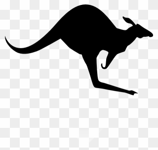 Black And White Kangaroo Clipart - Png Download
