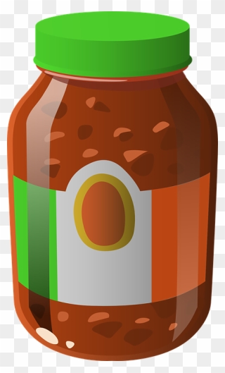 Sauce Clipart Salsa Jar - Pasta Sauce Jar Clip Art - Png Download