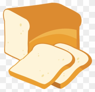 Plain Bread Clipart - イラスト 食パン フリー 素材 - Png Download