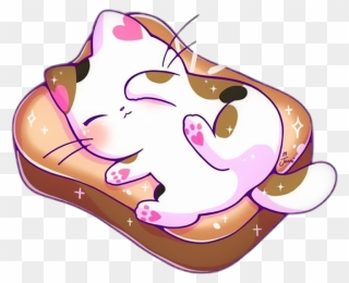 #cat #kawaii #cute #toast #bread #kitty #loaf #pet - Kawaii Cute Cat Cartoon Clipart