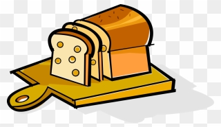 Vector Illustration Of Baked Bread Loaf On Kitchen Clipart