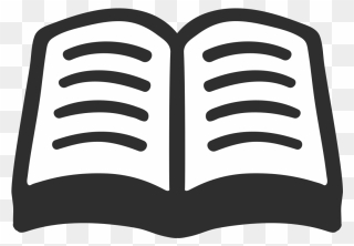 Book Emoji Black And White Clipart