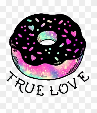 #ftestickers #glitter #sparkle #galaxy #doughnut #love - Doughnut Clipart