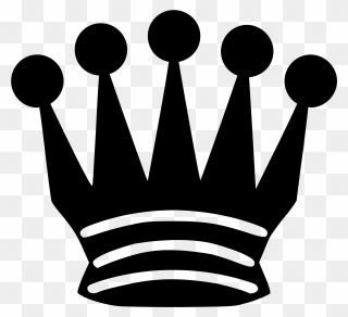 Black And White Crown Clipart Queen Clipart Library - Black Queen Chess Icon - Png Download