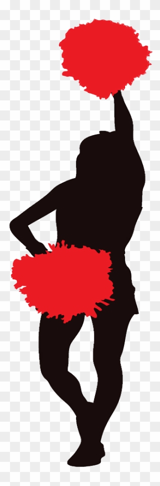 Cheerleader Red Clipart Image - Illustration - Png Download
