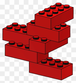 Lego Png House Red - Lego House Red Bricks Clipart