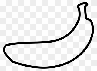 Banana Outline Clip Art, Icon And Svg - Png Download