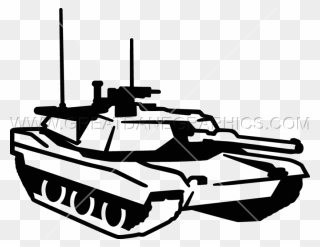 Tank Clipart Black And White - Png Download