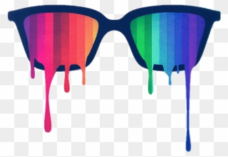 Sunglasses Clipart Neon, Sunglasses Neon Transparent - Love Wins Rainbow - Spectrum Pride Hipster Nerd Glasses - Png Download