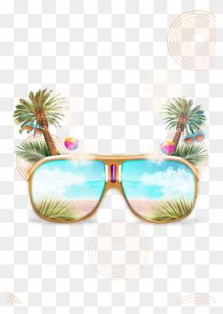 Euclidean Vector Sunglasses File Computer Free Clipart - Glasses Beach - Png Download