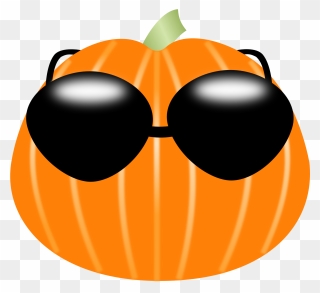 Orange Clipart Sunglasses - Pumpkin With Shades Clipart - Png Download