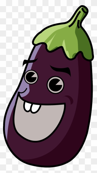 Eggplant Clipart Purple Eggplant - Cartoon Vegetable Clipart - Png Download