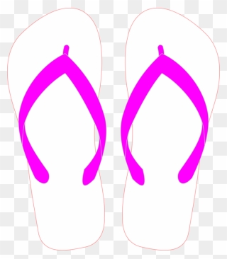Pink,neck,area - Flip-flops Clipart