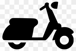 Scooter Clipart Vespa, Scooter Vespa Transparent Free - Scooter Icon Png