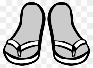 Sandals Clipart Transparent - Club Penguin Flip Flops - Png Download
