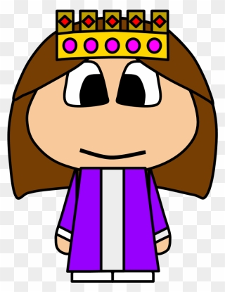 Queen, Crown, Big Eyes, Cartoon Person - Cartoon Person With A Crown Clipart