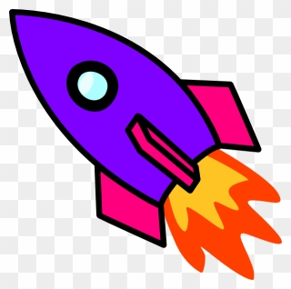 Bingo Images Clipart - Purple Rocket Ship Clip Art - Png Download