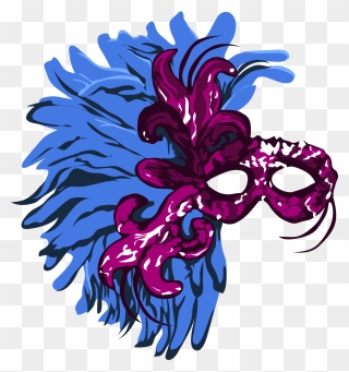 Mardi Gras Mask - Illustration Clipart