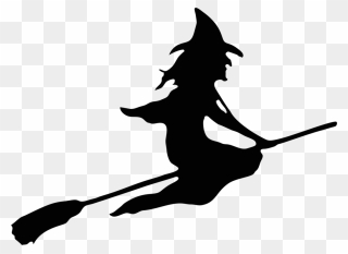 Halloween Witch On A Broom Clipart