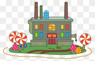 Factory Clipart Candy Factory, Factory Candy Factory - Willy Wonka Chocolate Factory Cartoon - Png Download