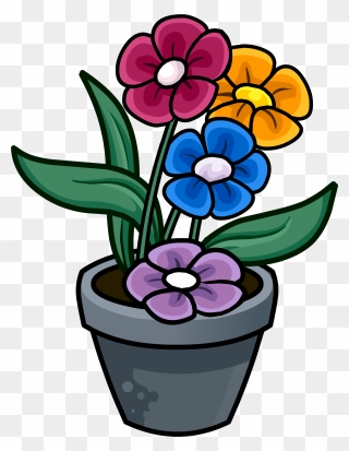 Altar Flower Clipart Freeuse Library Flowerpots Clipart - Flower Pot Design Drawing - Png Download