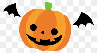 Halloween Jack O" Lantern Clipart - ハロウィン 羽 イラスト - Png Download