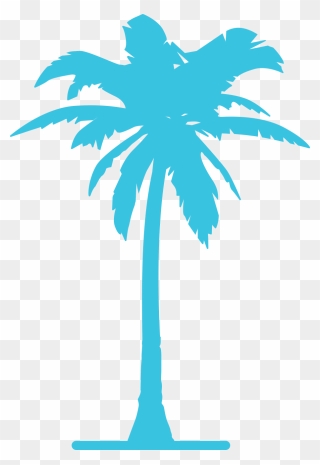 Pool Clipart Border - Blue Palm Tree Png Transparent Png