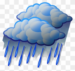 #ftestickers #clipart #cloud #rain #raindrops - Heavy Rain Clipart - Png Download