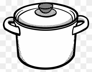 Pot Images Clip Art Black And White - Kitchen Utensils Black And White Clipart - Png Download