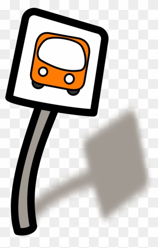 Stop Clip Art - Bus Stop Sign Clipart - Png Download