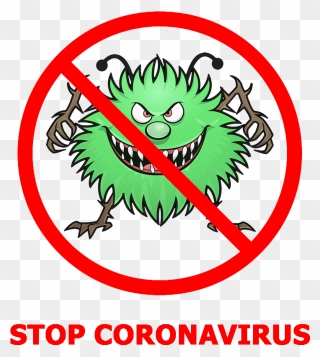 Stop Coronavirus Symbol Png Clipart - Corona Virus Cartoon Png Transparent Png