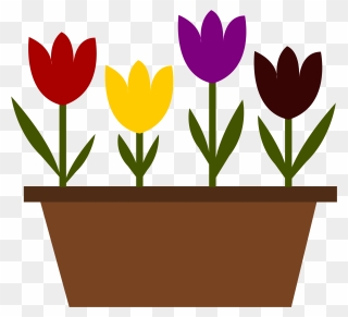 Thumb Image - Clip Art Flowers In Pot - Png Download