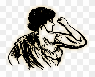 Arm Female Lady Muscles Strong Png Image - High Self Esteem Drawing Clipart