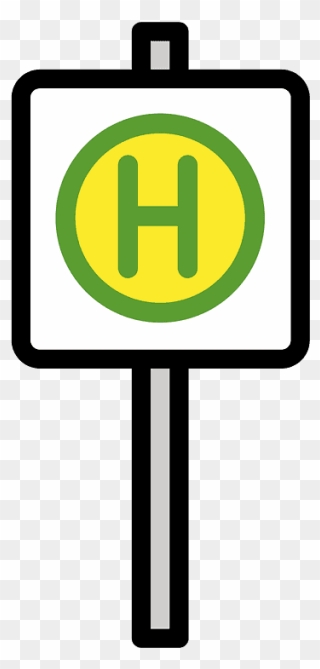 Bus Stop Emoji Clipart - Traffic Sign - Png Download