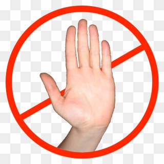 Stop It - Hand Stop Sign Png Clipart