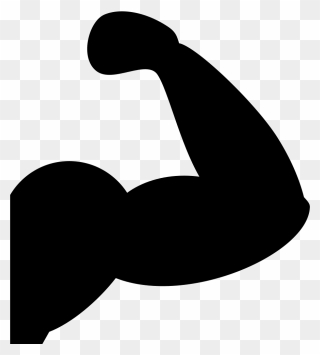 Arm Muscles Silhouette Svg Png Icon Free Download - Arm Muscle Silhouette Clipart