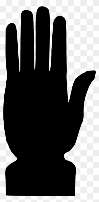 Transparent Stop Hand Png - Stop Hand Silhouette Clipart