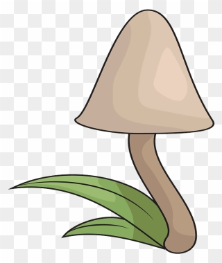 Mushroom In The Grass Clipart - Png Download