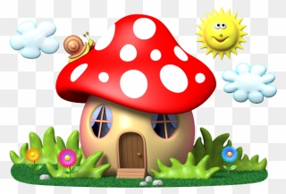 Champign Maison Houses Pinterest - Mushroom House Clipart - Png Download