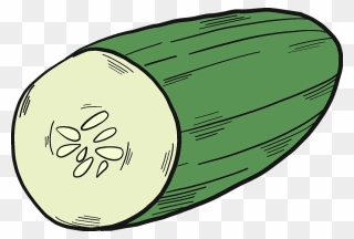 Half Cucumber Clipart - Vegetable - Png Download