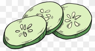 Cucumber Slices Clipart - Png Download