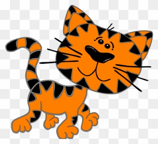 Cat Walking Png Icons - Orange Cartoon Cat Clipart Transparent Png