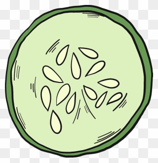 Cucumber Slice Clipart - Circle - Png Download