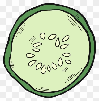 Cucumber Slice Clipart - Png Download
