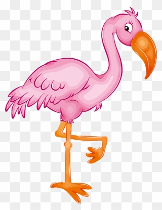 Clipart Cartoon Flamingo - Png Download
